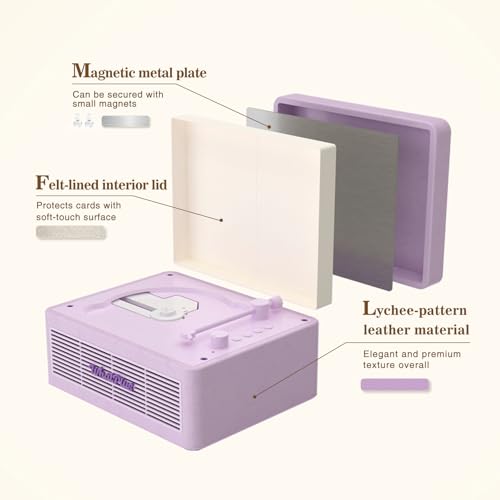 Image of Portable CD Player with Bluetooth 5.2, Rechargeable Battery & Built-in Speakers - Hi-Fi Retro Suitcase Design for Home Decor, AUX /TF Card Support - Ideal Gift (Light Purple)