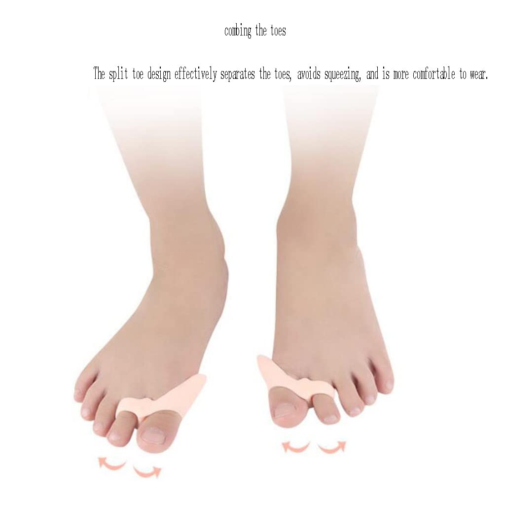 Separadores de dedos de gel de silicona con protector de juanete, alisador de dedos para Hallux Valgus, separador de dedos, alivia el dolor en las articulaciones doloridas del juanete, cuidado de los