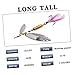 Yardwe 4pcs Rotating Sequin Lure Baits Realistic Long Tail Artificial Fishing Lures for Freshwater Strong High Alloy Hooks for Anglers