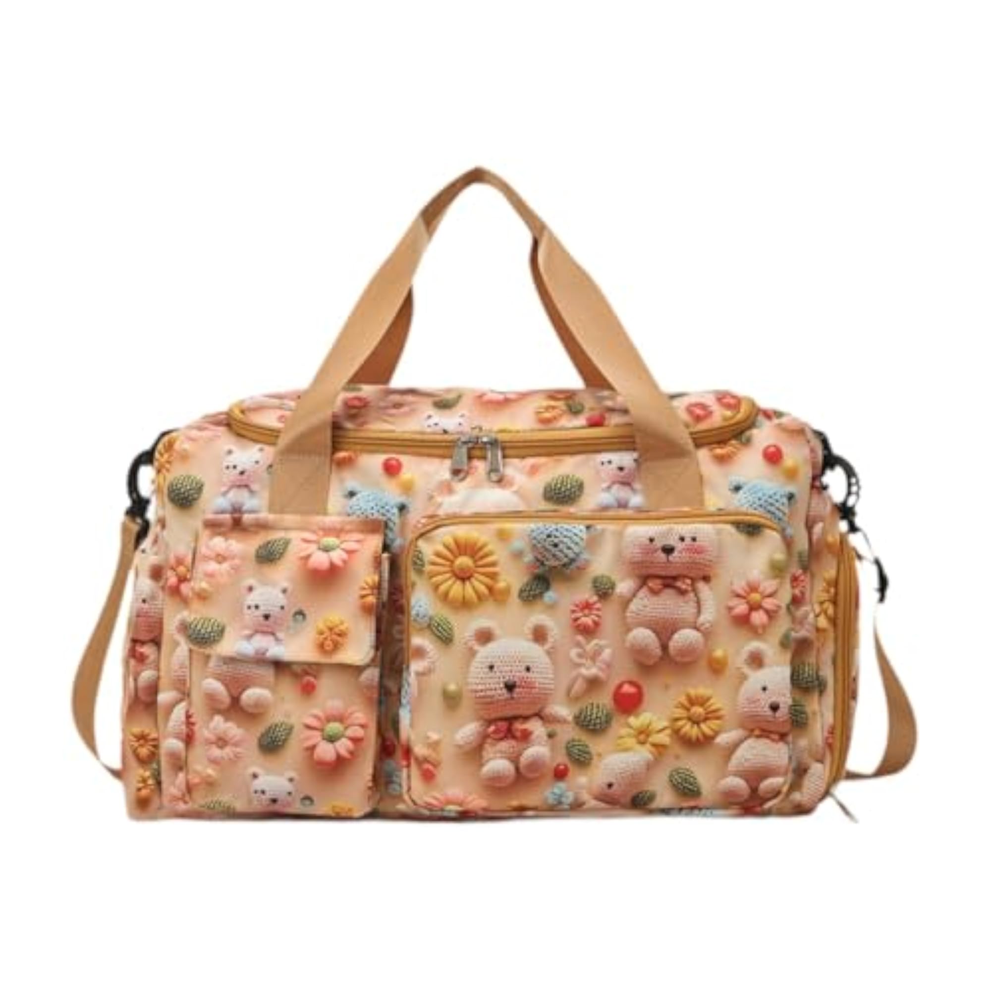 Cute Yellow Gymnastics Travel Overnight Handbag