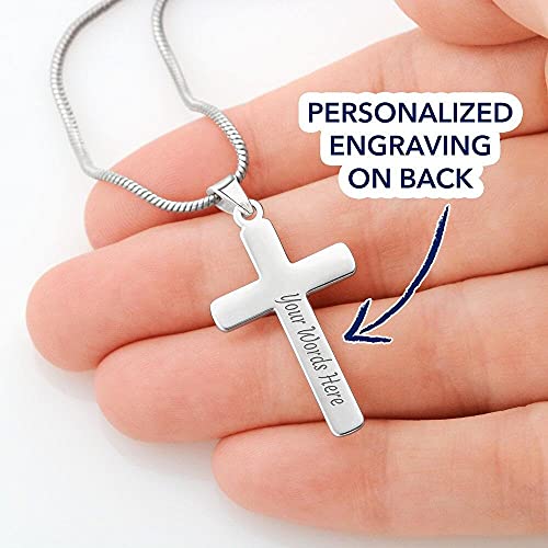 Message Card Jewelry, Handmade Necklace- Personalized Gift Ring Bearer Gift Ideas, Ring Bearer Gifts, Personalized Gifts, Wedding Gifts, Ring Bearer, Custom, Engraved, Cross Necklace, Stainless Steel #TOP5