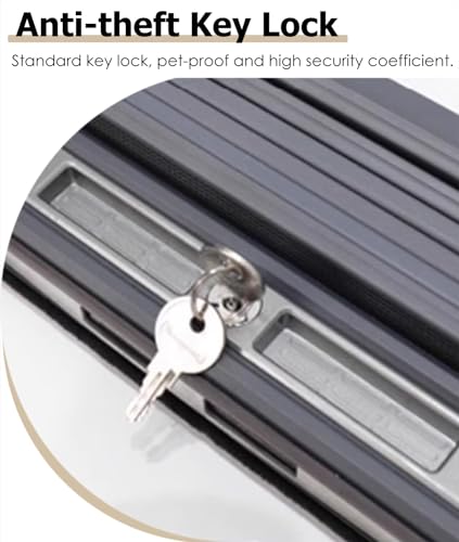 Porte pliante rétractable sans perçage métallique avec clé