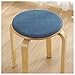 GHJL Redondos Cojines De Taburete,Redondos Pequeños Asiento De Cocina Y Comedor Oficina Taburete Alto Cojines De Silla Esponja Cojín De Barra De Asiento Firme con Lazos (Color : Blue, Size : 30cm)