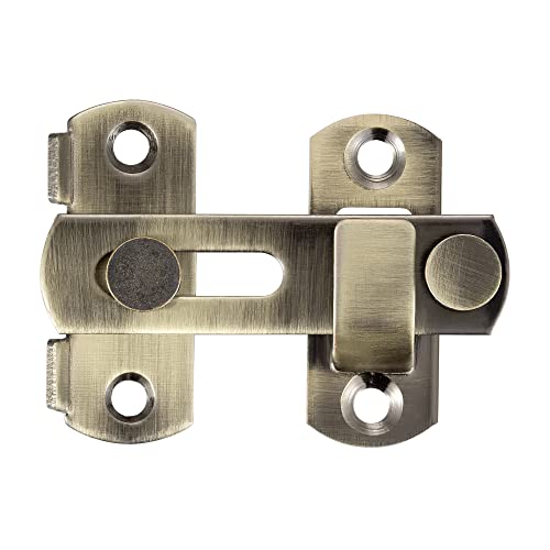 Iniret 4 Packs Barn Door Latches，2.75” X 2.02” Bronze Stainless Steel Barn Gate Flip Door Latch Bi-Fold Door Lock,Sliding Door Antique Lock Gate Latches Wine Cabinet Carbon Steel Closet Door Latches #TOP6