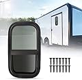 Vertical RV Window Compatible with Cargo Trailers, Teardrop Trailers, RVs, Camper and Horse Trailers 12" W X 22" H Fit for 2" to 2-1/6" Thickness Wall