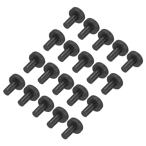 Image of UXCELL High Temp Silicone T-Shaped Solid Rubber Stopper Plugs - Dia 3mm /0.11 inch, Black, Pack of 20 (OD 7mm)