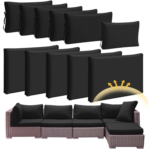 Patelai 11 Pcs Waterproof Patio Cushion Covers for Outdoor Sectional