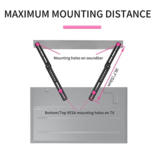 Image of Universal Sound Bar Mount Bracket for Above /Under TV, Fits 23-65 Inch TVs, up to 22 lbs by XINLEI SBR301