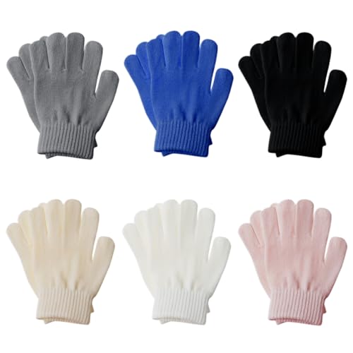 ZOCONE 6 Paar Winter Kinderhandschuhe Magische Dehnbare Warme...