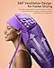 Boloye Hair Dryer Bonnet for Women, Large Bonnet Hooded Hair Dryer Attachment for Speeding Up Drying Time & Deep Conditioning, Fits All Head Sizes & Hair Styles, Purple (Large)