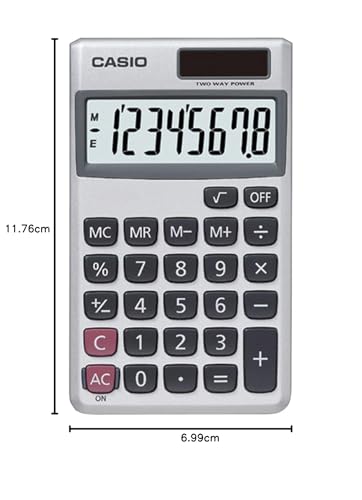 Casio SL-300SV Solar Powered Standard Function Calculator
