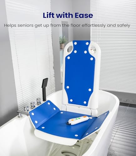 MAIDeSITe Electric Bath Lift Chair, Collapsible Bathtub Lift with Non-Slip Suction Cups, Suitable for Bathtubs Larger Than 16“ Wide, High-Strength Steel Pole Support, Bearing Weight 300LBS - Image 3