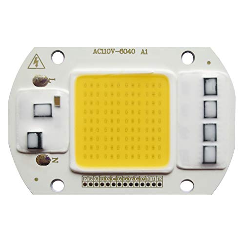 Tesfish LED COB Chip 50W 110V Warm White Light Engine Integrated Smart IC