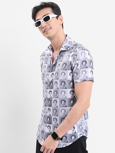 Image of Ketch Men Slim Fit Printed Half Sleeve Shirt
