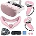 JYMEGOVR for Oculus Quest 2 Controller Silicone Cover, Protective Case Set Accessories for Meta VR, Multi Colors Soft Shell Skin (Pink)