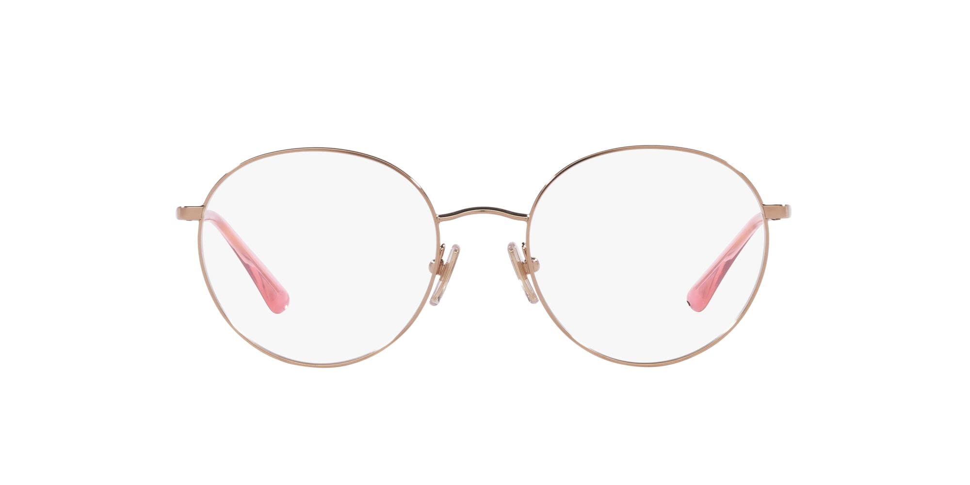 Vogue Eyewear Women's VO4177 Round Prescription Eyewear Frames, Rose Gold/Demo Lens, 50 mm