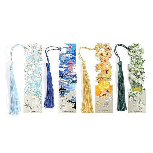 Amazon | Doyime ゴッホ・モネしおり 栞【4本セット】金属
