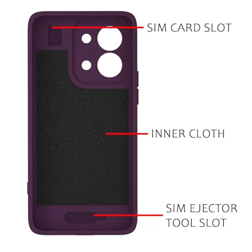 Image of Back Cover | MagFit Ring Design (Non-Magnetic) | Shockproof Case | Anti-Slip Grip | Raised Camera Edges | Slim Protective Case for Mi Redmi 15C 5G / Poco C85 5G (Purple)