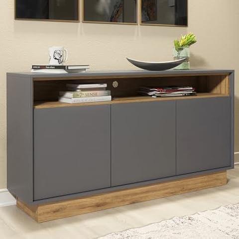 Creative Furniture 130cm Grey & Oak Sideboard Cover