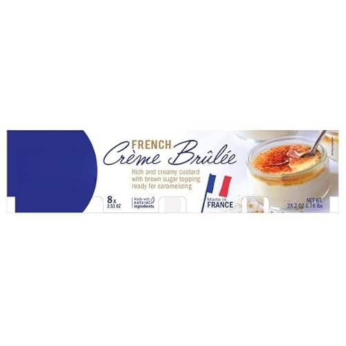 French Crème Brûlée Dessert Cups, Classic French Custard with Caramelized
