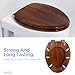 SANILO Wooden Toilet Seat with Soft Close [ELONGATED] - Decorative, Quiet & Slow Close Molded Wood Seat - With Strong Bumpers & Hinges - Adjustable Fit - Mahogany