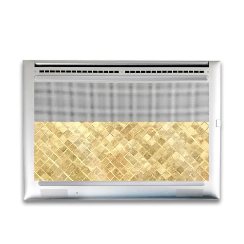 Image of Glossy Glitter Gaming Skin Compatible with HP Envy x360 16 inch (2023) - Gold Tiles - Premium 3M Vinyl Protective Wrap Decal Cover - Easy to Apply | Crafted in The USA by MightySkins