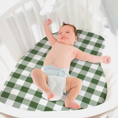 Image of Mindsoft 2 Pcs 24 in x 38 in Mallard Duck Infant Crib Sheets Set Mini Portable Crib Sheet Newborn Bedding Nursery Baby Sheets for Girl Boys Baby Gifts Breathable Only for Pack and Play
