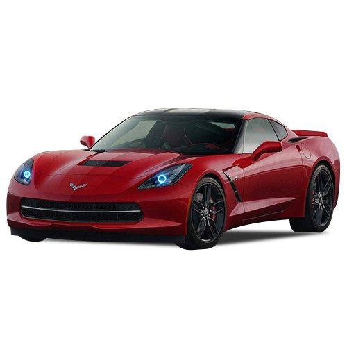 FLASHTECH for Chevrolet Corvette 14-16 Blue Single Color LED Halo Ring Headlight Kit