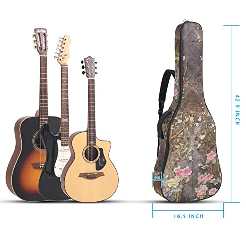 Housse en tissu Oxford imperméable pour guitare avec bandoulière réglable Motif floral sur carreaux Grunge - Les Beatles, Paul McCartney, John Lennon, RIngo Starr, George Harrison Housse en tissu Oxford imperméable pour guitare avec bandoulière réglable Motif floral sur carreaux Grunge – Image 6