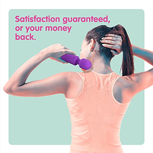 Oliver James Vibrator - oplaadbare persoonlijke personal massager, draadloos met 20 vibratiepatronen en 8 snelheden - inclusief reistasje - Geweldig om te gebruiken na het sporten (paars) - Afbeelding 7