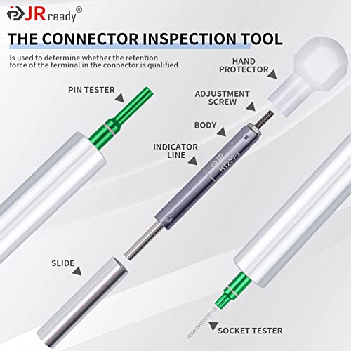 Image of JRready 3-in-1 Contact Tester Automotive Tools,Detachable Electric Shock Tension Test Kit for Electronic Connectors ST5242-HT250 Contact Retention Test Kit