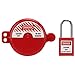 Luqeeg Valve Lockout and Safety Padlock Combination, 1.1-3.15 inch Lock Out Tag Out Door Knob Covers Valve Locks for Faucet Knob, Spigot and Various Gas Storage Tanks, â€‘57Â°c - 177Â°C, Red