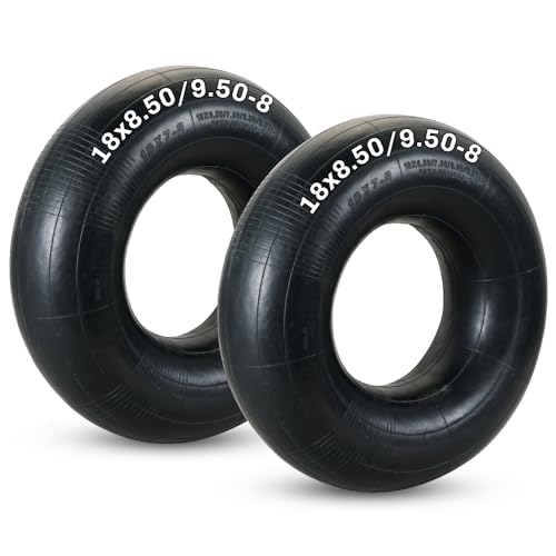 weyleity 2 Pack 18x8.50-8 18x9.50-8 Inner Tube | Heavy Duty Replacement Tire Tubes with TR13 Straight Valve Stem for Go Karts ATVs (18x8.5/9.5-8 TR13)