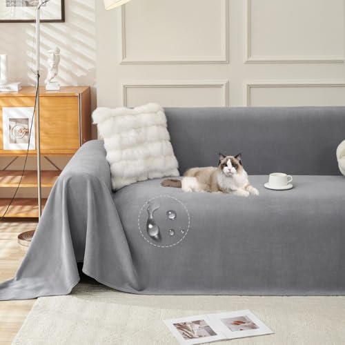 YKFN ソファーカバー 北欧風 マルチカバー 長方形 ソファカバー 肘付き 肘なし 2人3人掛け かけるだけ 撥水加工 多機能 犬猫対策 ブランケット リバーシブル ズレ防止 おしゃれ ソファー カバー 防塵 爪とぎ防止 キズ防止 汚れ防止 洗える 四季