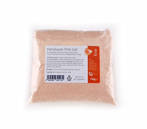 Himalayan Pink Salt Fine Grade 1kg - Natural & Unrefined Pink Salt from the Himalayas