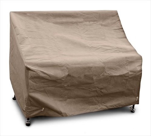 GrillTown III Highback Loveseat-Sofa Cover44; Taupe - 49 W x 34 D x 40 H in.