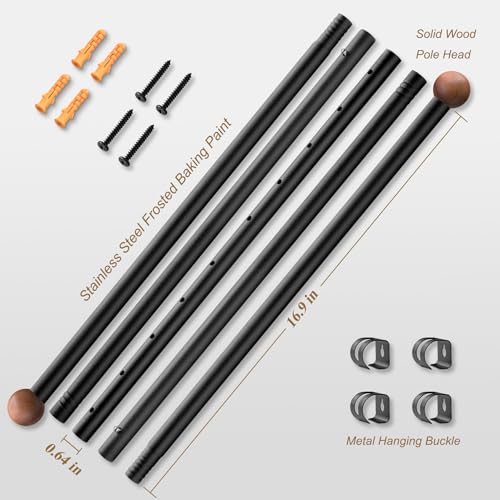 Image of Quilt Hanging Rod 32-76 inch Heavy Duty Telescopic Wall Tapestry Hanger Pole