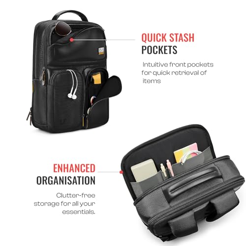 Image of Urban Jungle by Safari, The Wayfarer, Work Backpack| Premium Fabric & Water Resistant | Quick Stash Pockets for Daily Use | Padded Straps Laptop Backpack with Trolley Sleeve