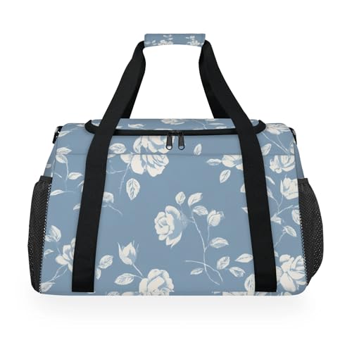 Bow Rhombus Flower Travel Duffel Bag Weekender Overnight Bags for Women Men Foldable Waterproof Tote Bag with Trolley Sleeve