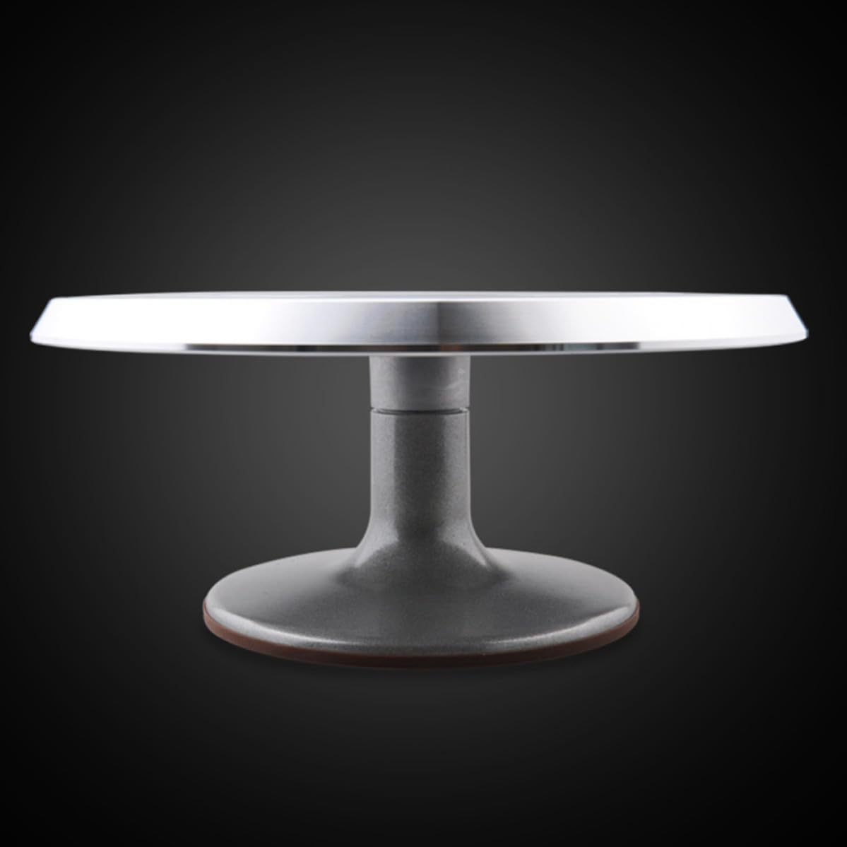 Alzatina per Dolci in Lega di Alluminio Argento da 12 Pollici Design Girevole a 360° e Base Antiscivolo per Decorazioni Stabili di Torte e Cupcake