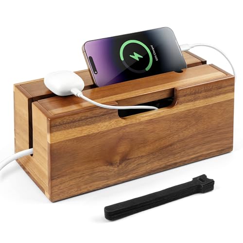 Boîte de rangement de câbles de 30,5 cm de long pour fils TV