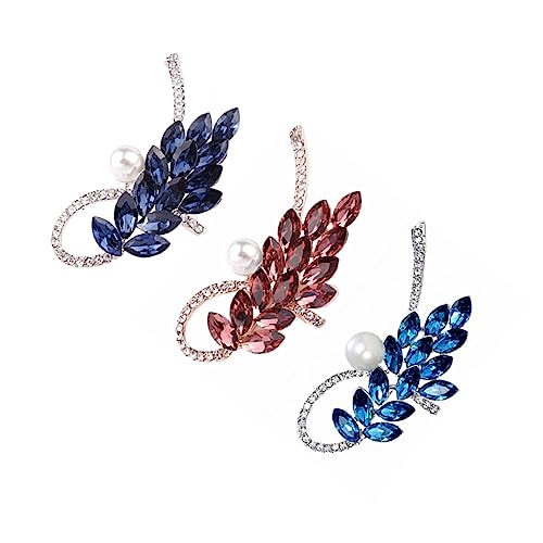 Broches vintage perle et fleurs lot de 3 pièces pour costume CFWSHJ