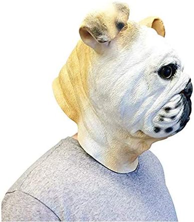 Miniatura 3 de HENGYUTOYMASK Máscara de Bulldog realista de cabeza de perro de látex, máscara de Halloween, disfraz de fiesta, cosplay