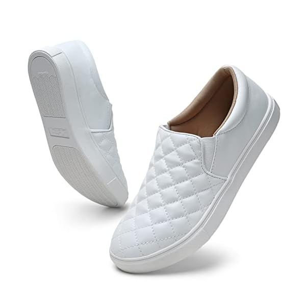 STQ Loafers for Women Memory Foam Slip On Sneakers Comfort Fall Shoes