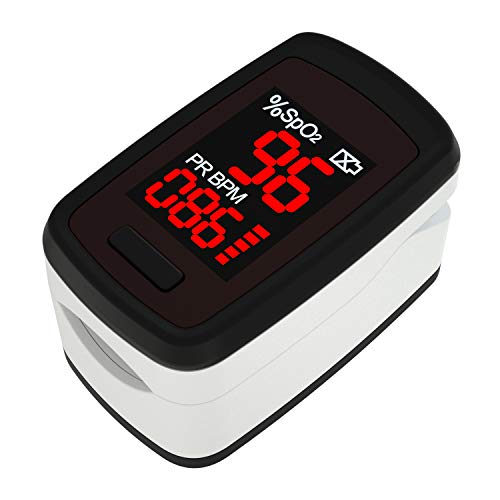 Pulse Oximeter Fingertip, Blood Oxygen Saturation Monitor, Heart Rate and SpO2 Levels, Large