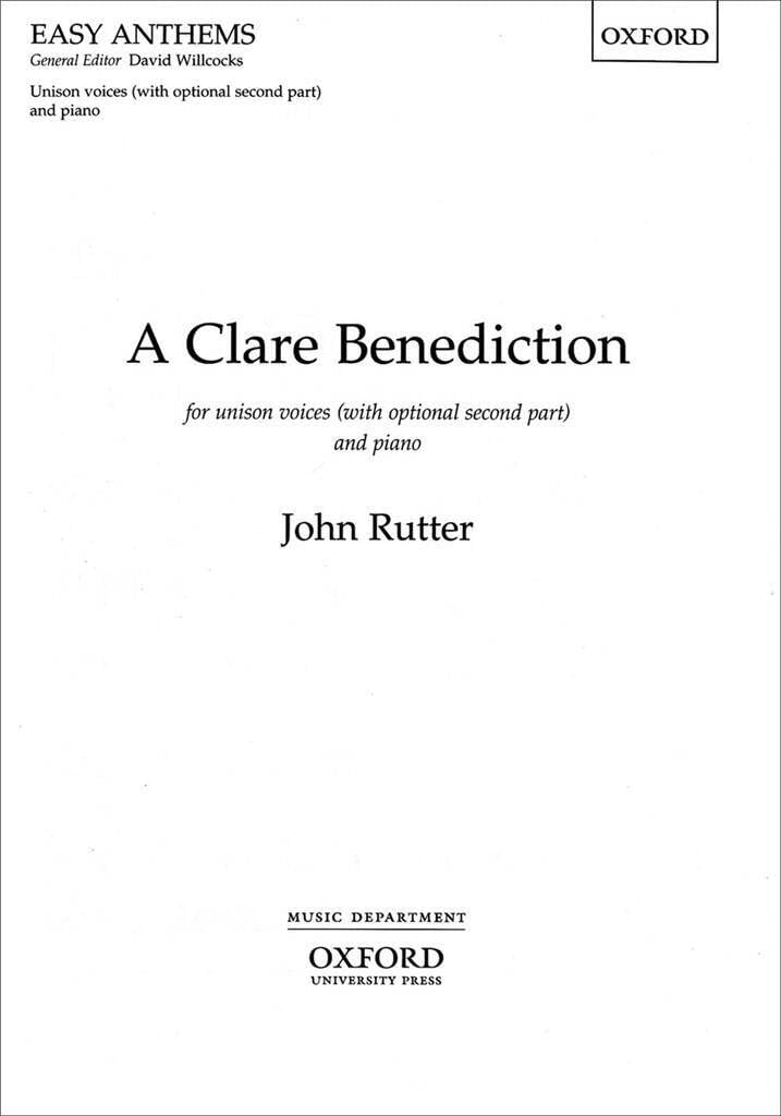 A Clare Benediction by John Rutter - 9780193420717