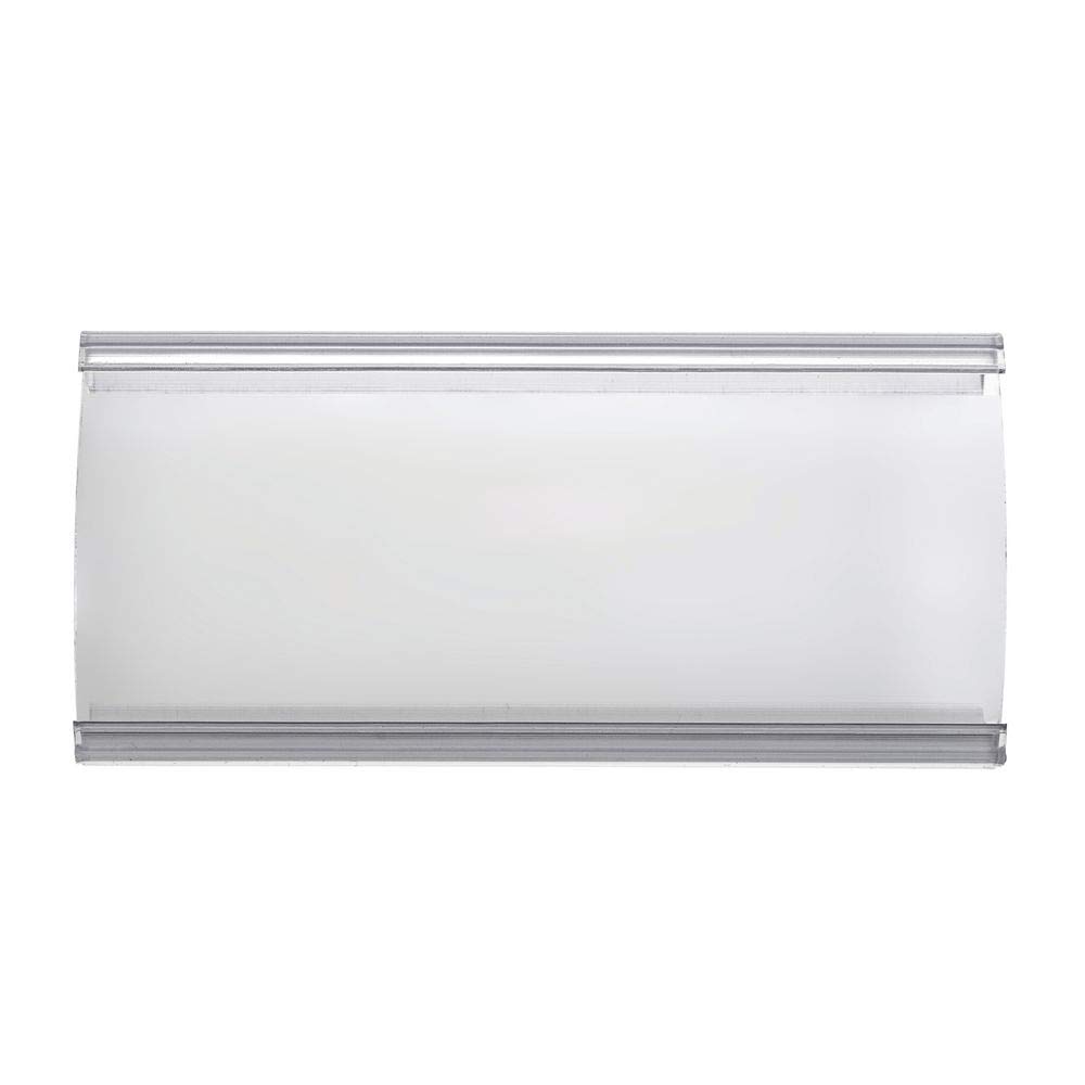 KOST KLIP Clear Open Face C-Channel Data Strip for Wire Shelving - 3" L x 1 1/4" H by KOST KLIP MANUFACTURING LTD – Vinyl, Clear, Pack of 12, Model 109061