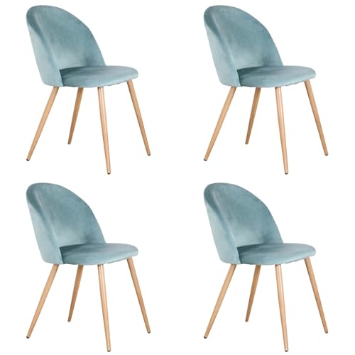 Uderkiny Juego De 4 Sillas De Comedor De Terciopelo, Silla De Tocador, Tela De Terciopelo, Patas De Hierro Con Vetas De Madera, Adecuada Para Oficina Cafetería Cocina Salón Verde, 4 Uderkiny Juego De 4 Sillas De Comedor De Terciopelo, Silla De Tocador, Tela De Terciopelo, Patas De Hierro Con Vetas De Madera, Adecuada Para Oficina Cafetería Cocina Salón Verde, 4