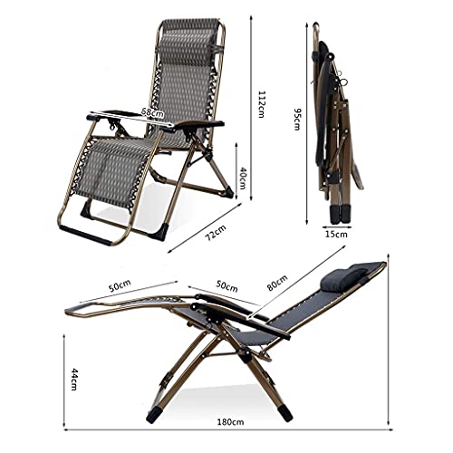 Chaises pliantes inclinables XL 68 cm avec structure très robuste - 3