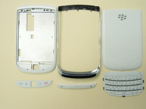 Original OEM BlackBerry Torch 9800 White ATT Logo Housing Bezel Panel Keypad Faceplate att